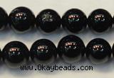 CTO105 15.5 inches 14mm round natural black tourmaline beads