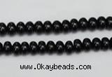 CTO117 15.5 inches 5*8mm rondelle black tourmaline beads