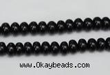 CTO118 15.5 inches 6*10mm rondelle black tourmaline beads