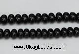 CTO119 15.5 inches 7*11mm rondelle black tourmaline beads