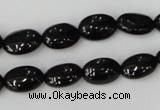 CTO123 15.5 inches 8*12mm oval black tourmaline beads