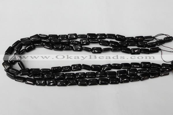 CTO124 15.5 inches 8*12mm rectangle black tourmaline beads