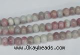 CTO200 15.5 inches 4*6mm rondelle pink tourmaline gemstone beads