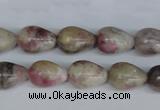 CTO218 15.5 inches 10*14mm teardrop pink tourmaline gemstone beads