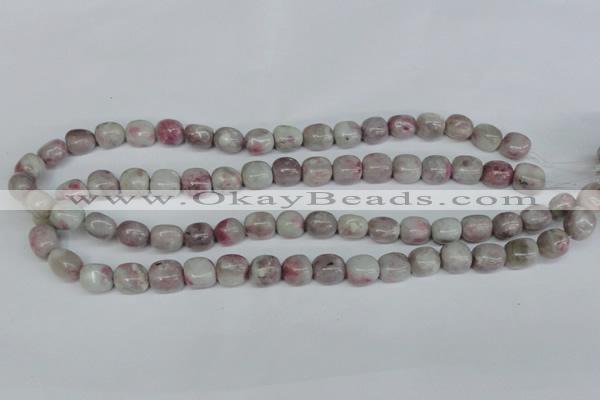 CTO221 15.5 inches 12*14mm nugget pink tourmaline gemstone beads