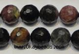 CTO31 15.5 inches 14mm faceted round natural tourmaline beads