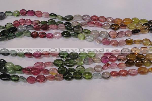 CTO421 15 inches 7*9mm oval natural tourmaline beads wholesale