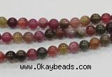 CTO60 15.5 inches 4mm round natural tourmaline gemstone beads