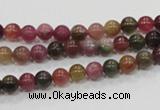 CTO61 15.5 inches 5mm round natural tourmaline gemstone beads