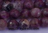 CTO612 15.5 inches 7mm faceted round tourmaline gemstone beads