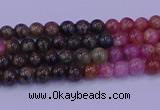 CTO620 15.5 inches 4mm round tourmaline gemstone beads wholesale