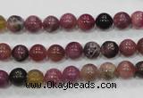 CTO63 15.5 inches 7mm round natural tourmaline gemstone beads