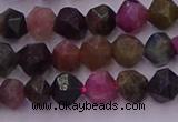 CTO650 15.5 inches 6mm faceted nuggets tourmaline gemstone beads