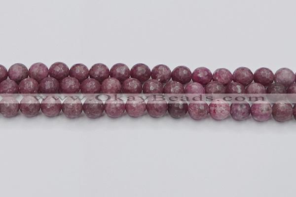 CTO659 15.5 inches 10mm faceted round Chinese tourmaline beads