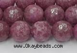 CTO660 15.5 inches 12mm faceted round Chinese tourmaline beads