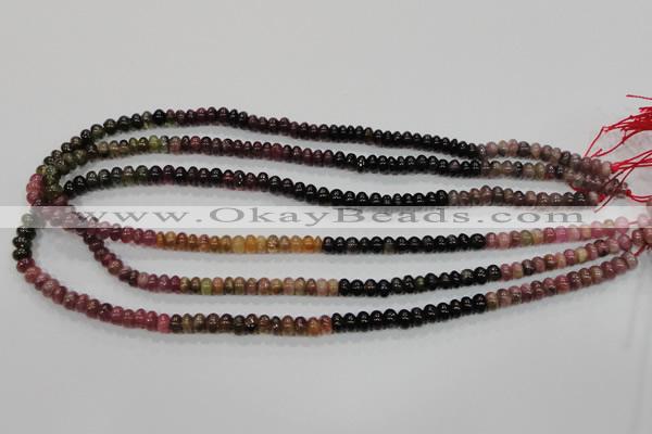 CTO68 15.5 inches 4*6mm rondelle natural tourmaline gemstone beads