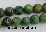 CTP05 15.5 inches 12mm round yellow green pine gemstone beads wholesale