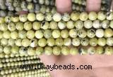 CTP222 15.5 inches 8mm round yellow turquoise beads wholesale