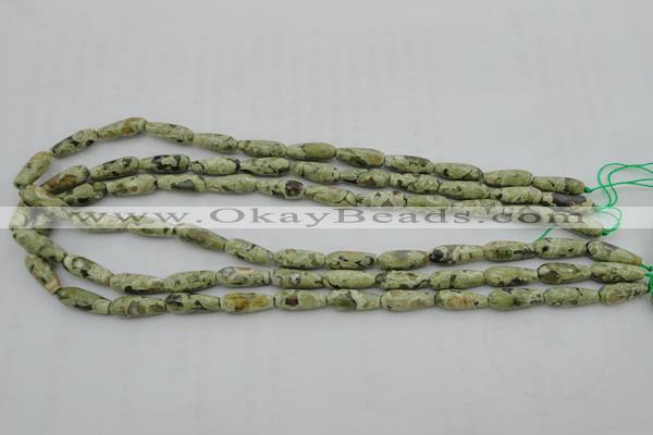 CTR09 15.5 inches 6*16mm faceted teardrop rhyolite gemstone beads