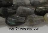 CTR120 15.5 inches 10*20mm faceted teardrop labradorite beads