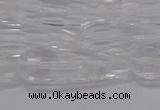 CTR130 15.5 inches 10*30mm faceted teardrop white crystal beads