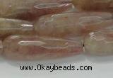 CTR134 15.5 inches 10*30mm faceted teardrop strawberry quartz beads