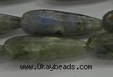 CTR147 15.5 inches 10*30mm faceted teardrop labradorite beads