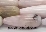 CTR151 15.5 inches 10*30mm teardrop natural pink opal beads