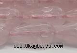 CTR159 15.5 inches 10*20mm faceted teardrop rose quartz beads