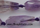 CTR210 15.5 inches 15*25mm - 16*40mm faceted teardrop ametrine beads