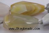 CTR212 15.5 inches 15*25mm - 16*40mm faceted teardrop Botswana agate beads