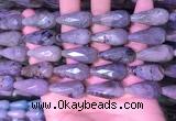 CTR309 15.5 inches 10*25mm faceted teardrop labradorite beads