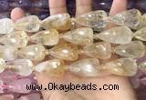 CTR351 15.5 inches 15*25mm faceted teardrop citrine beads