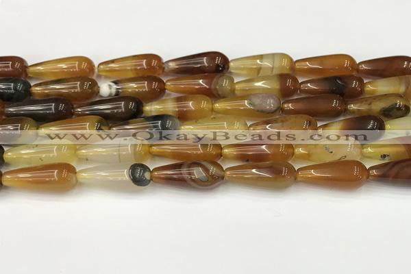 CTR401 15.5 inches 8*20mm teardrop agate beads wholesale