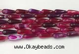 CTR402 15.5 inches 8*20mm teardrop agate beads wholesale