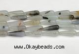 CTR411 15.5 inches 10*30mm teardrop agate beads wholesale