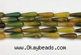 CTR416 15.5 inches 10*30mm teardrop agate beads wholesale