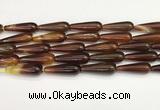 CTR417 15.5 inches 10*30mm teardrop agate beads wholesale