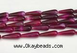 CTR420 15.5 inches 10*30mm teardrop agate beads wholesale