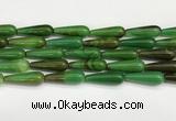 CTR432 15.5 inches 10*30mm teardrop agate beads wholesale