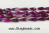 CTR441 15.5 inches 8*20mm faceted teardrop agate beads wholesale