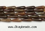 CTR452 15.5 inches 10*30mm faceted teardrop agate beads wholesale