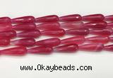 CTR455 15.5 inches 10*30mm faceted teardrop agate beads wholesale