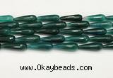 CTR462 15.5 inches 10*30mm faceted teardrop agate beads wholesale