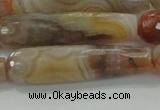 CTR63 15.5 inches 10*40mm faceted teardrop yellow agate beads