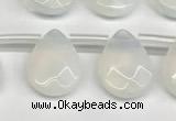 CTR674 Top drilled 10*14mm faceted briolette opalite beads wholesale