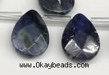 CTR702 Top drilled 12*16mm faceted briolette sodalite beads