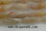 CTR80 15.5 inches 6*16mm faceted teardrop yellow agate beads