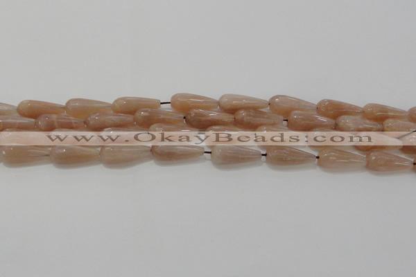 CTR95 15.5 inches 8*20mm faceted teardrop moonstone gemstone beads