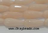 CTR96 15.5 inches 8*20mm faceted teardrop pink aventurine beads